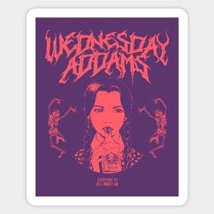 Wednesday Addams Metal Sticker